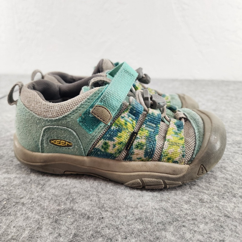 Keen 1Y Teal Green Tie Dye Washable‎ Hiking Sneakers Adventure Kids 1026185